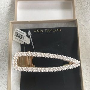 New Pearl Barrette Goldtone by Ann Taylor hair clip